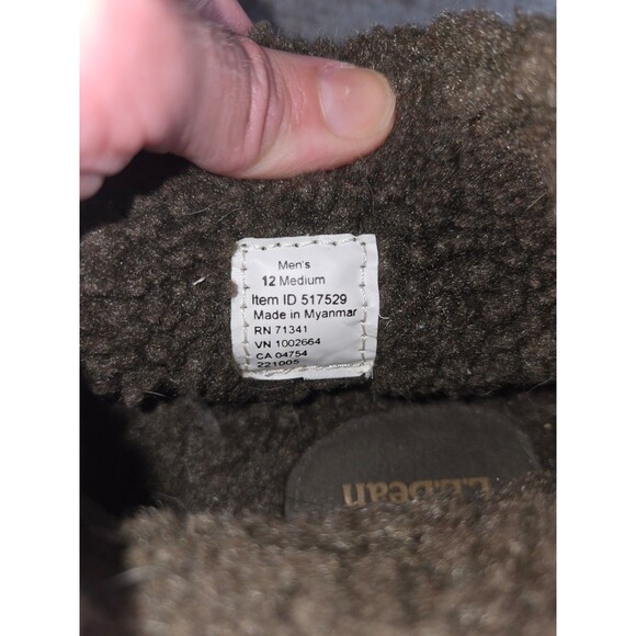 Mens L.L. Bean Mountain Slippers size 12 - Picture 2 of 7